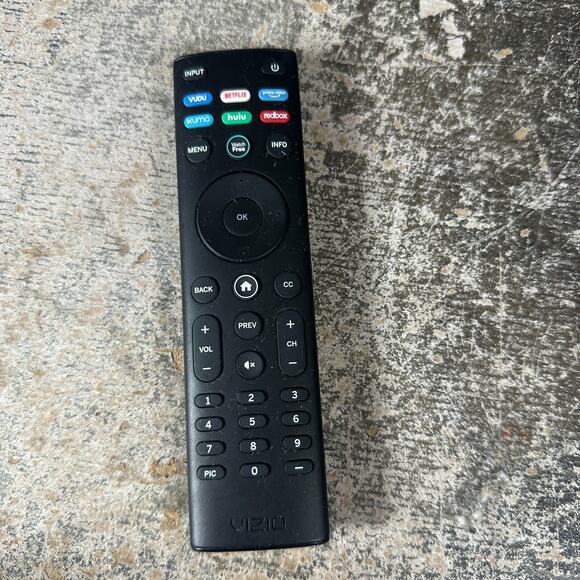 Vizio Remote (XRT140) with Vudu / Netflix / Prime / Xumo / Hulu / RedBox - Black - Picture 1 of 5